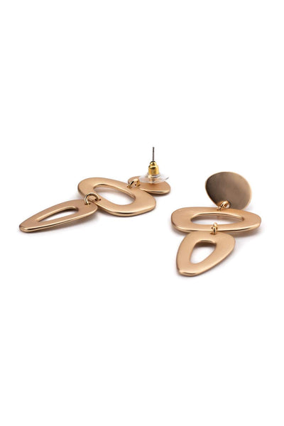 Geometry Design Elegant  Minimal Earrings gold