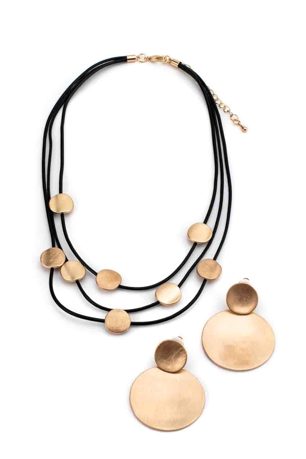elegant multilayer geometric design necklace