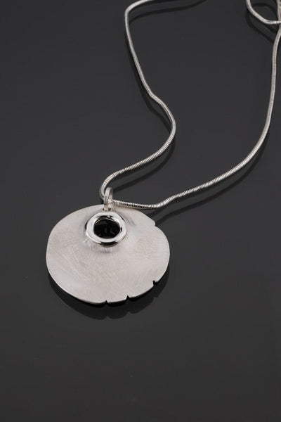 Elegant round shape pendant long necklace