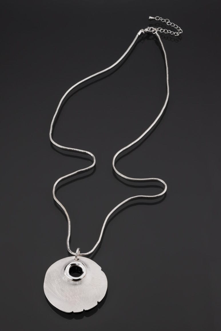 Elegant round shape pendant long necklace