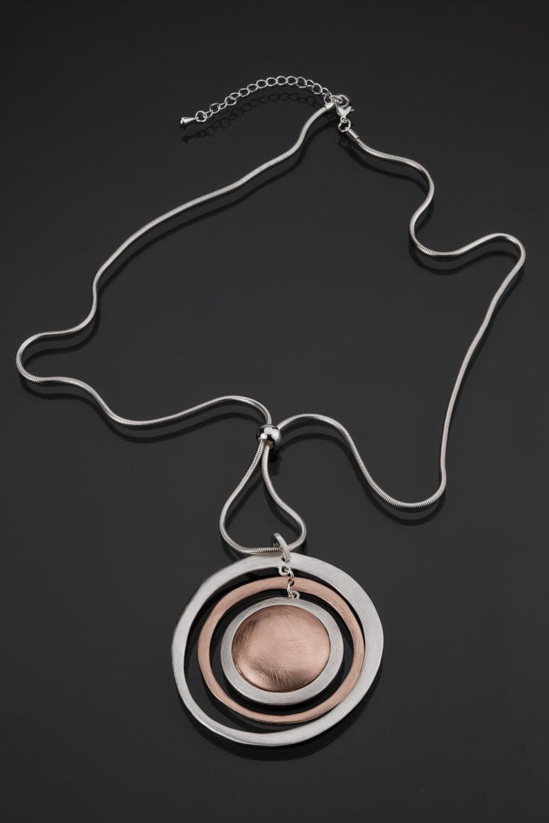 Elegant round shape pendant long necklace