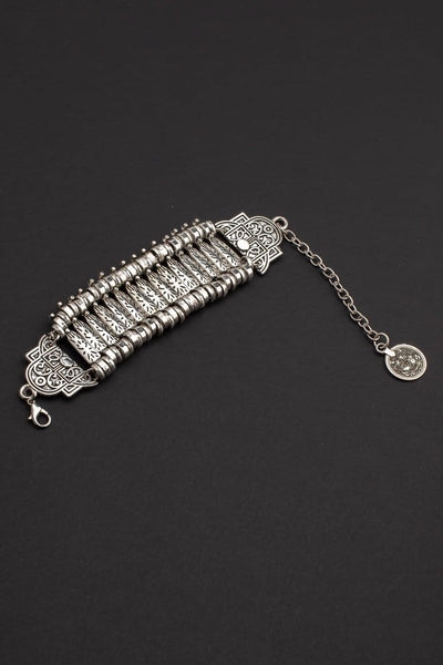 metal silver ethnic fashion boho chic bracelet- awatara