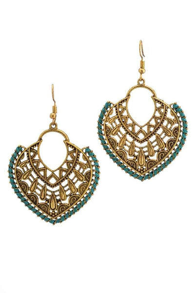 Ethnic Style Metal Earrings - awatara