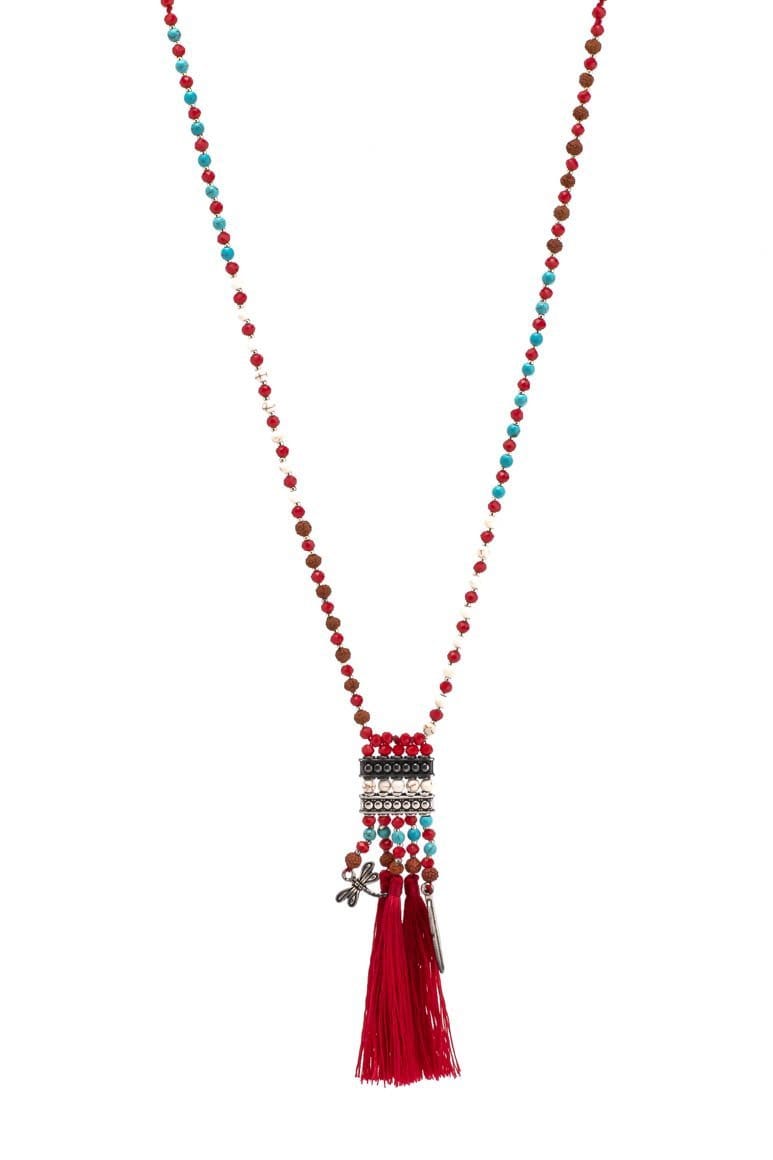 Ethnic style tassel necklace - awatara