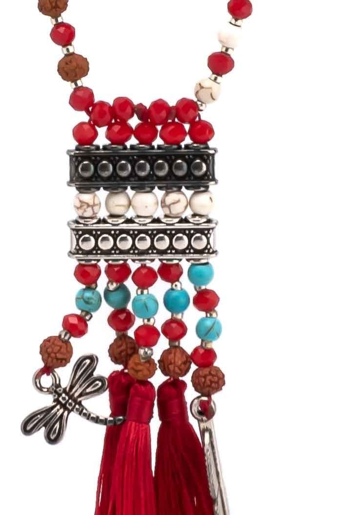 Ethnic style tassel necklace - awatara