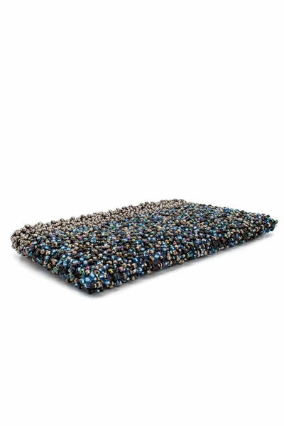 Glass beads BLUE purse - awatara