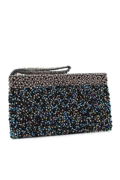 Glass beads BLUE purse - awatara