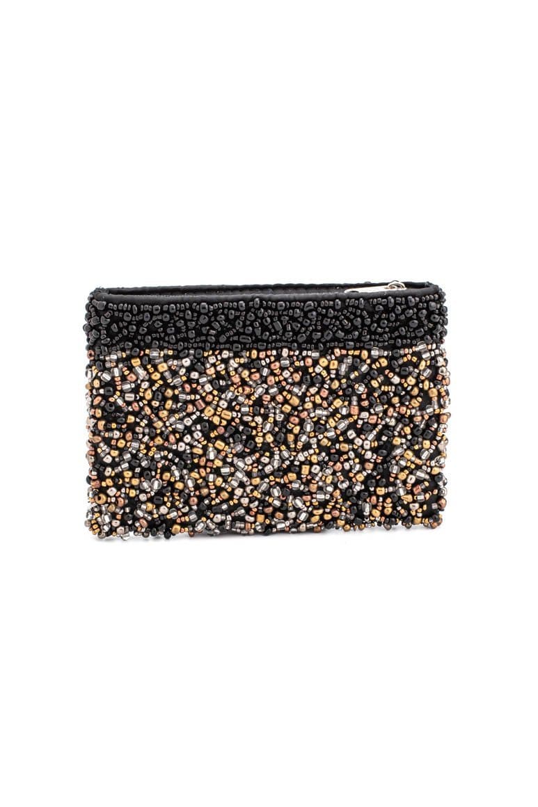 Glass beads SMALL purse GOLD - awatara