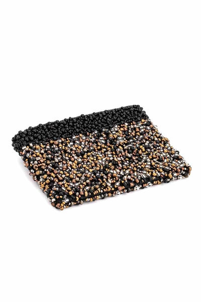 Glass beads SMALL purse GOLD - awatara