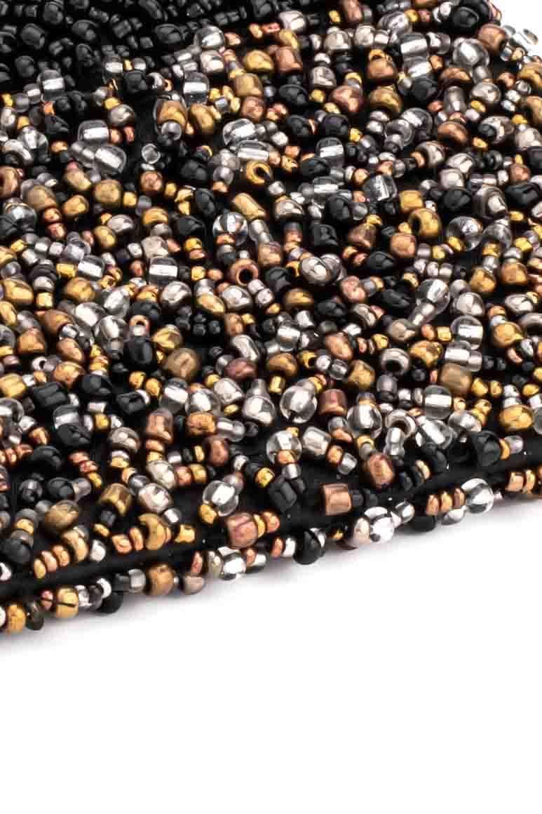 Glass beads SMALL purse GOLD - awatara