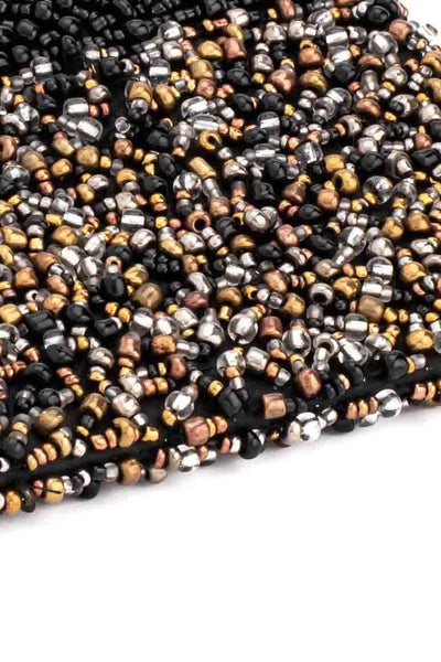 Glass beads SMALL purse GOLD - awatara