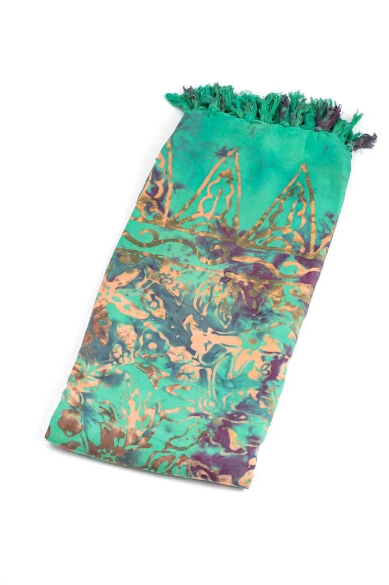 Hand Dyed Beach wear Green Sarong - awatara