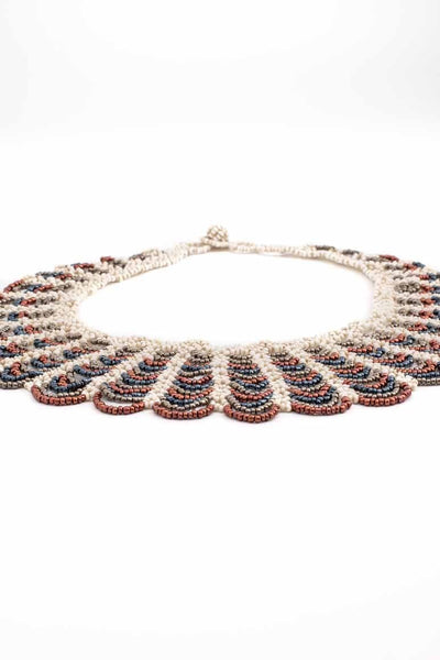 HANDMADE GLASS BEADS SHORT NECKLACE - awatara
