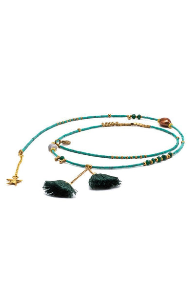 Hippie Elegant necklace bracelet Turquoise - awatara