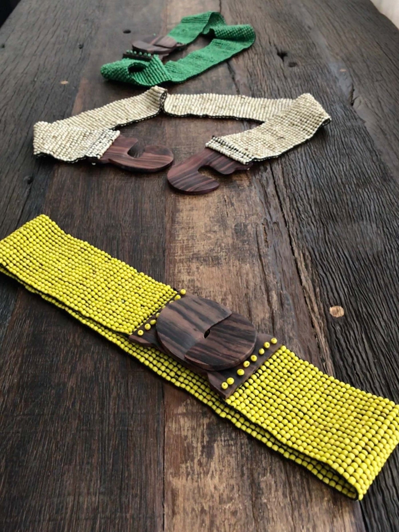 Belt set ,Three color belt set,Elastic beaded belt, Glass beads handmade belt, Boho style easy wear belt, Stretchy belt