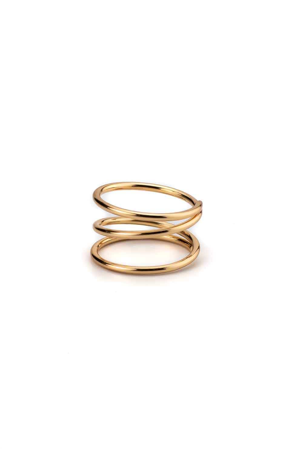 minimal spiral ring gold