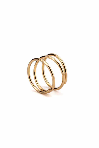 minimal spiral ring gold