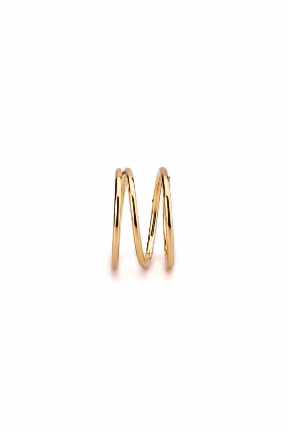 minimal spiral ring gold