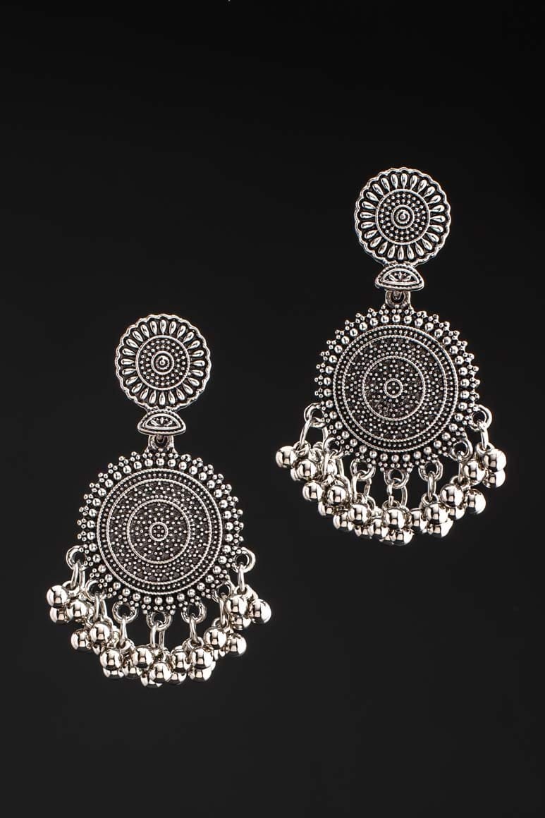 Retro ethnic style earrings silver - awatara
