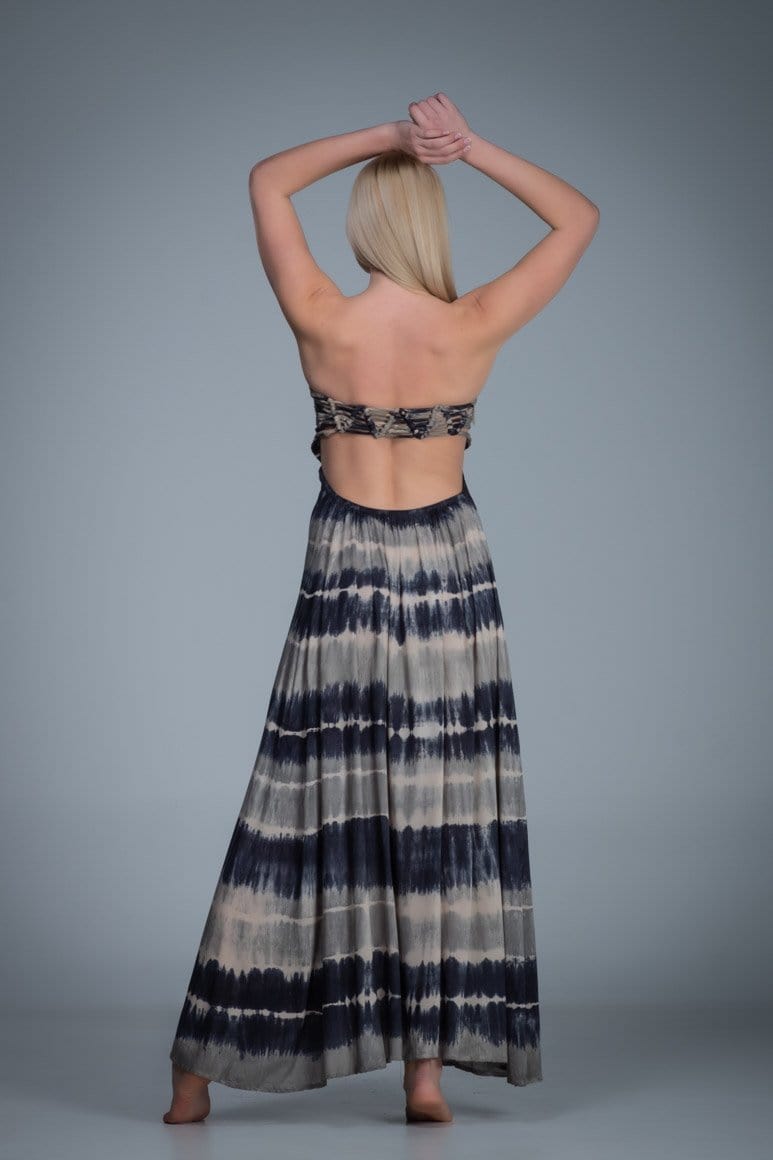 Unique Backless Detail Dress | Luxury Tie dye Resort wear  awatara