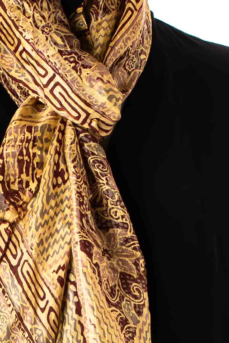  Boho elegant chic silk batik scarf-awatara