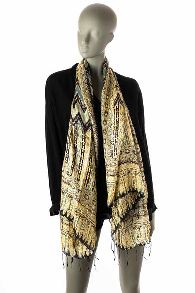  Boho elegant chic silk batik scarf-awatara