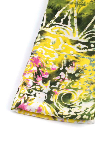 yellow hand dyed beachwear stamp batik sarong-2